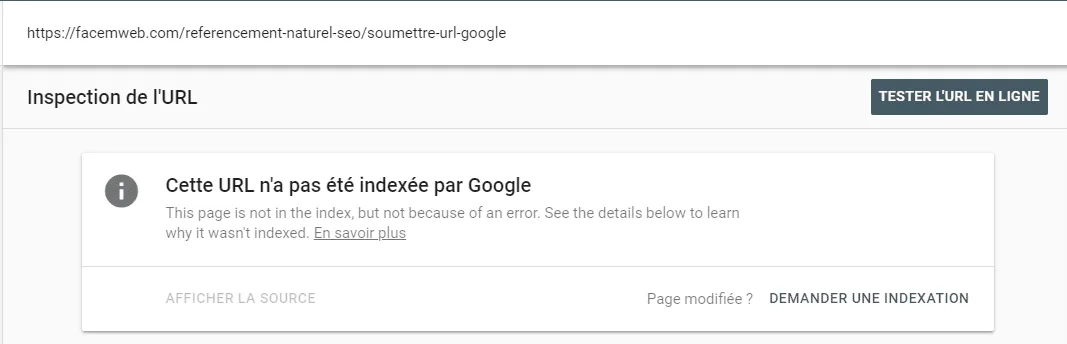 demander indexation