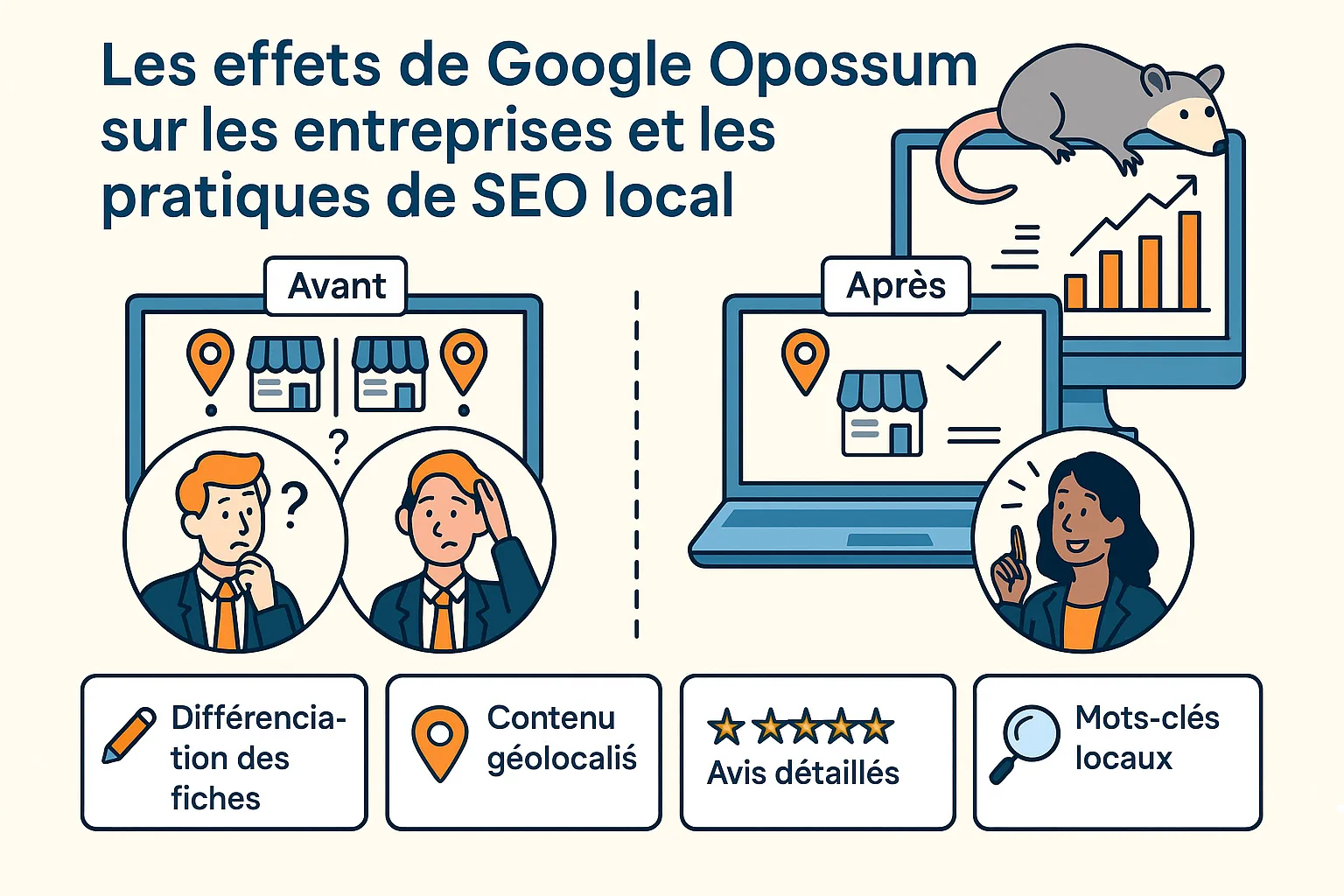 effets de google opossum sur le seo local