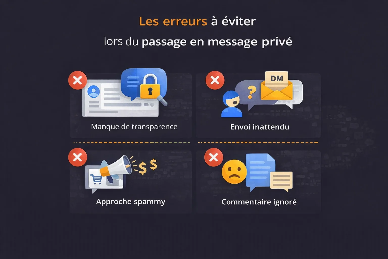 erreurs a eviter passage DM