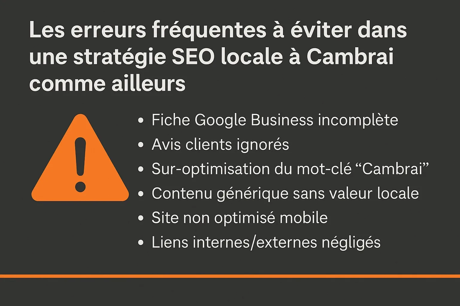 erreurs frequentes seo local a cambrai dans le nord