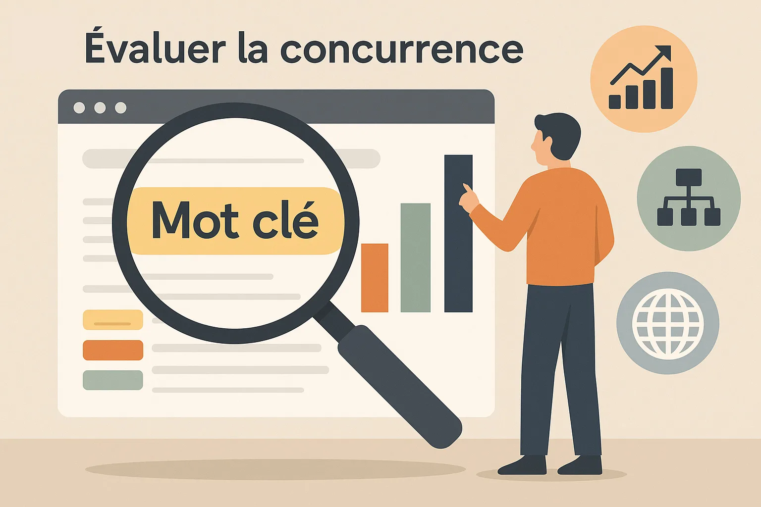 evaluer concurrence mot cle principal