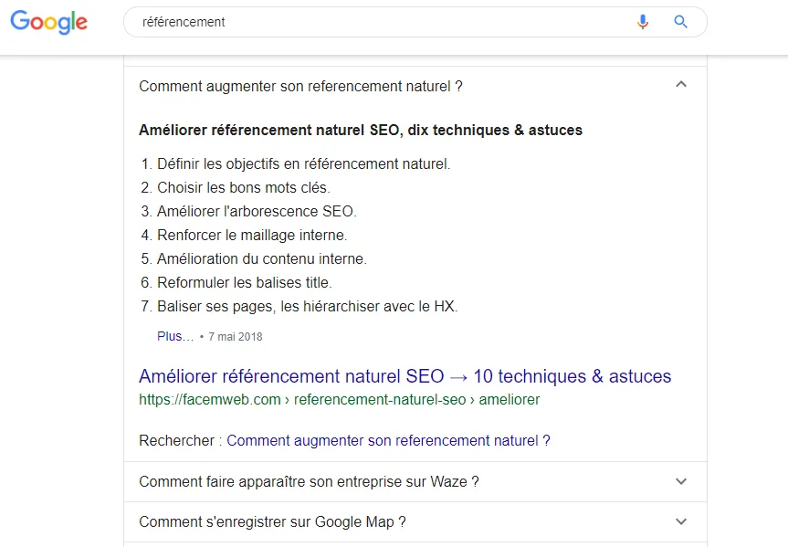 exemples de questions ppa google
