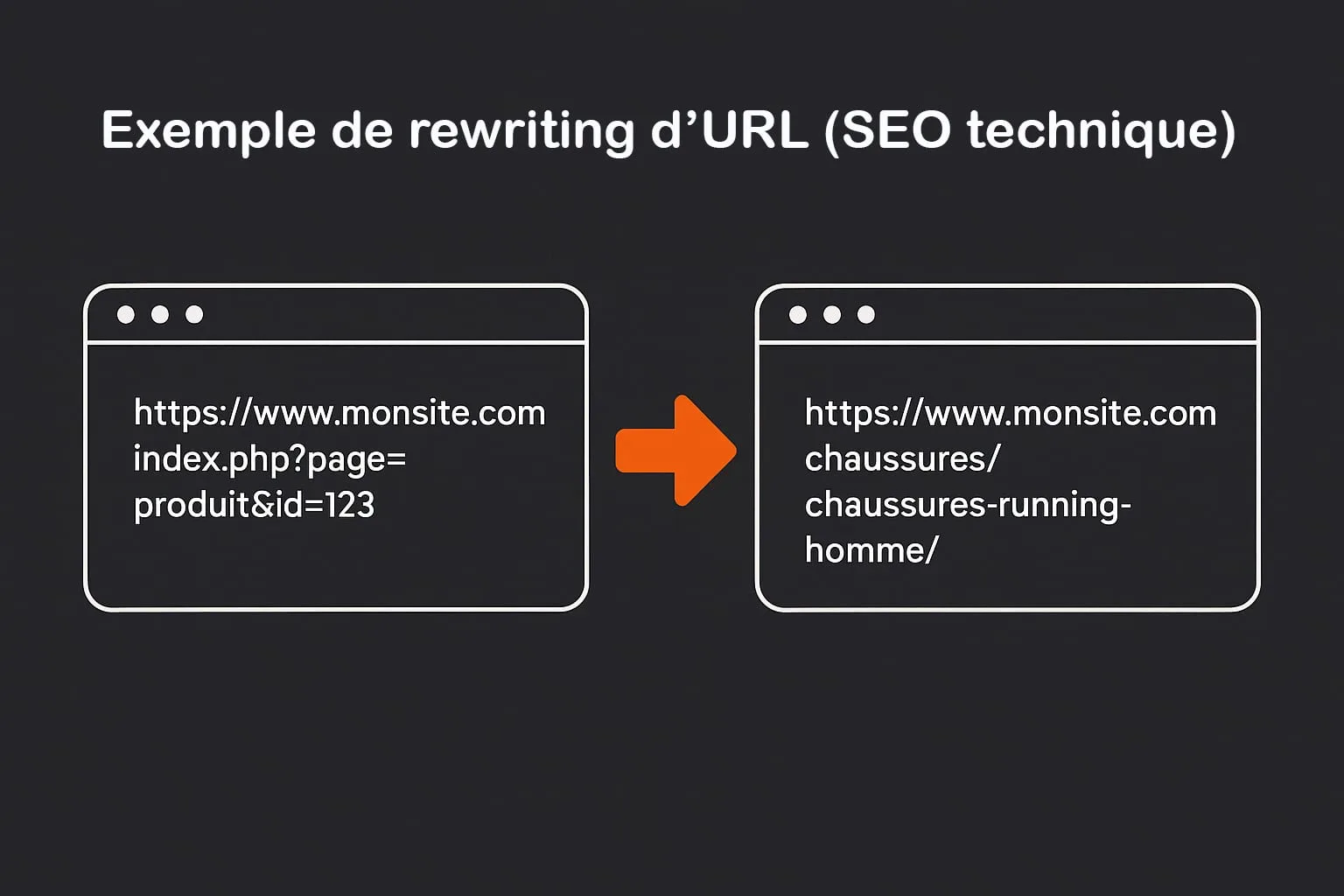 Exemple de réécriture d'URL en SEO technique
