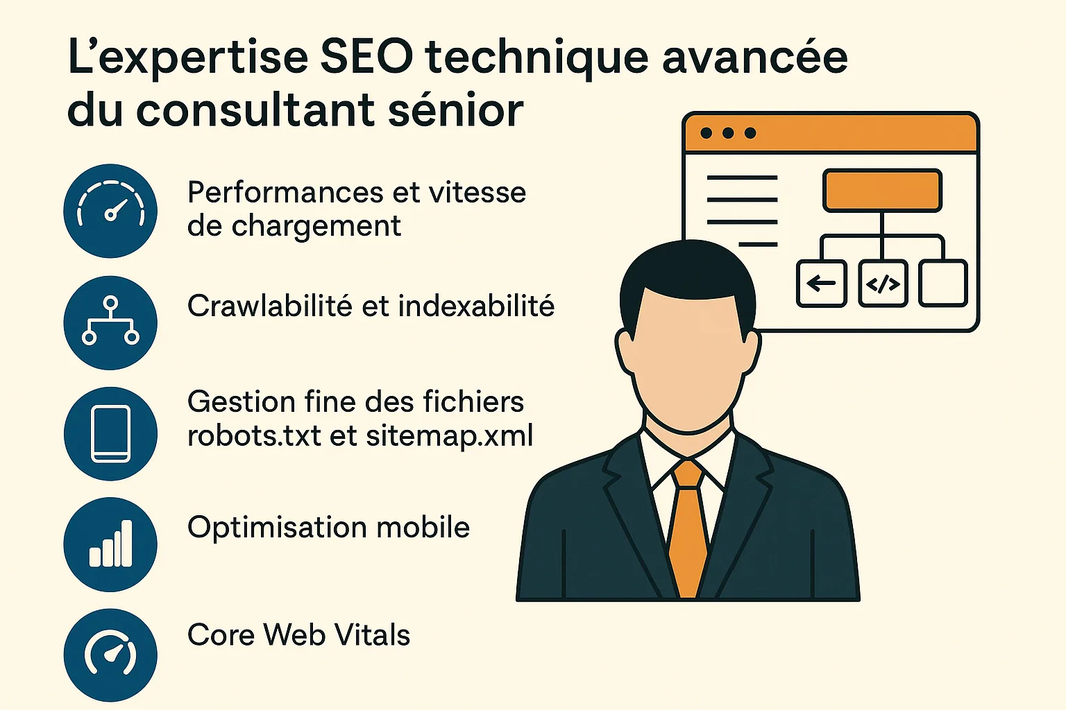 Expertise SEO technique d'un consultant senior
