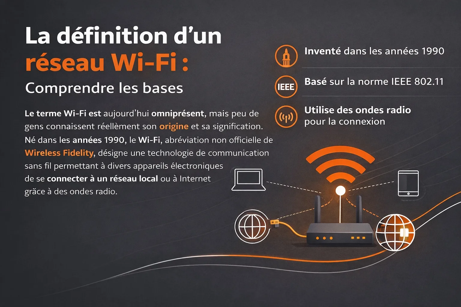 Les composants d'un réseau Wi-Fi