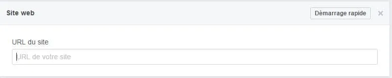 champ site web app facebook developpers