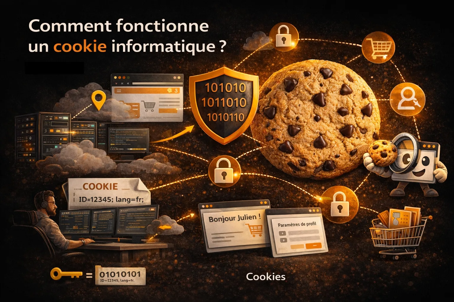 Fonctionnement d'un cookie informatique