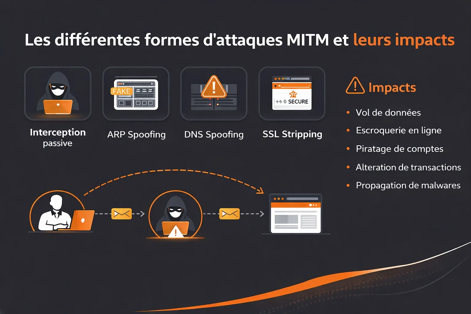 Les différentes formes d'attaque de l'homme du milieu
