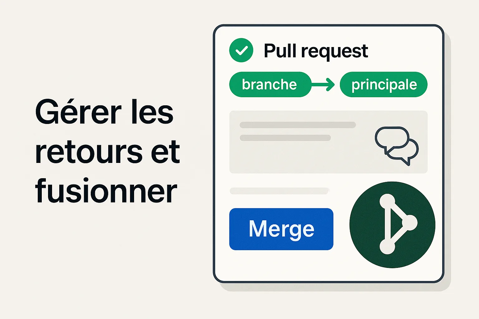 gerer les retours et fusionner sur github