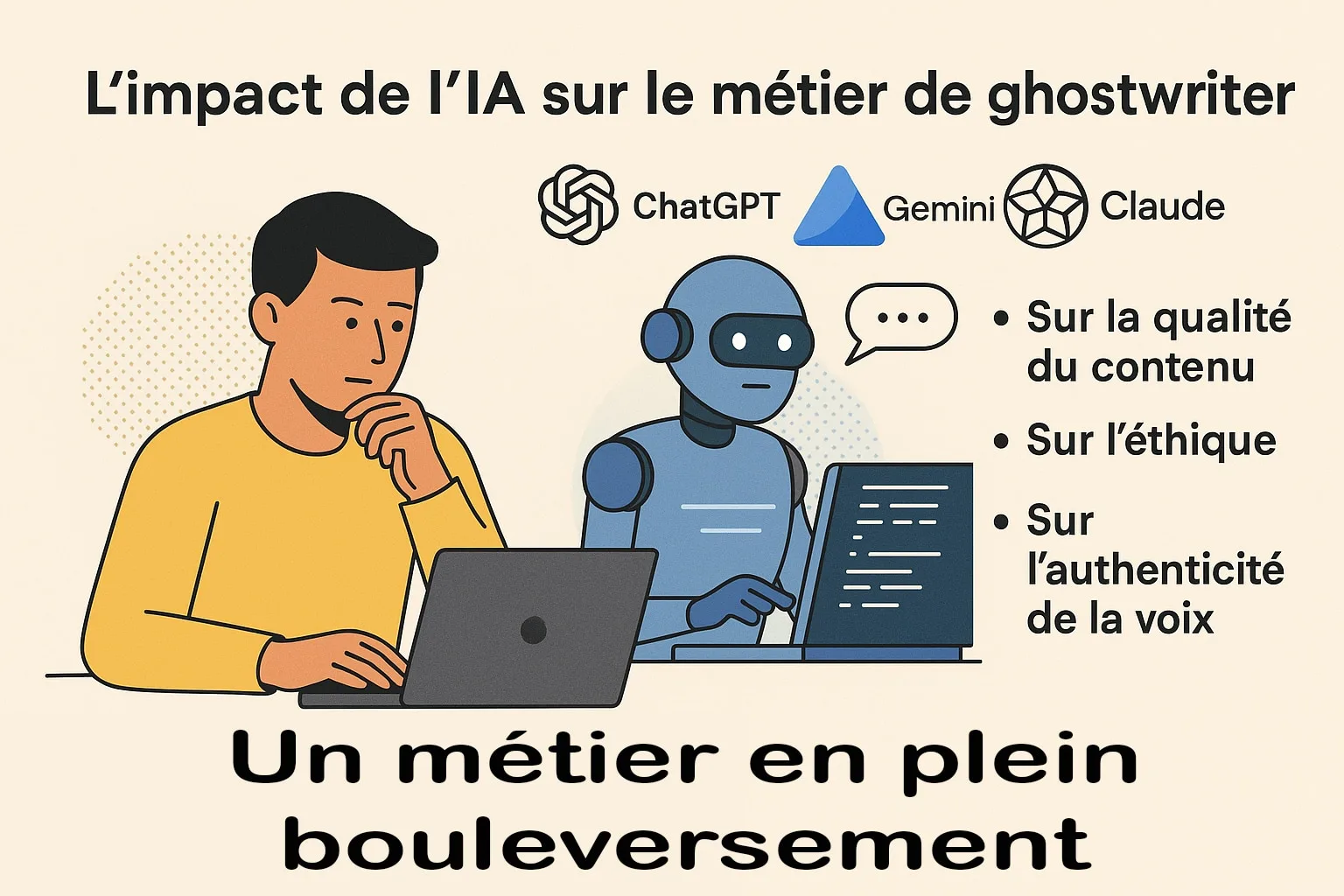 Le métier de ghostwriter à l'heure de l'intelligence artificielle