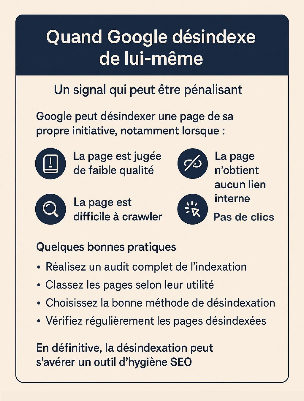 google desindexe de lui meme