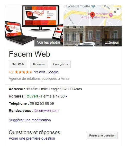 exemple de google my business