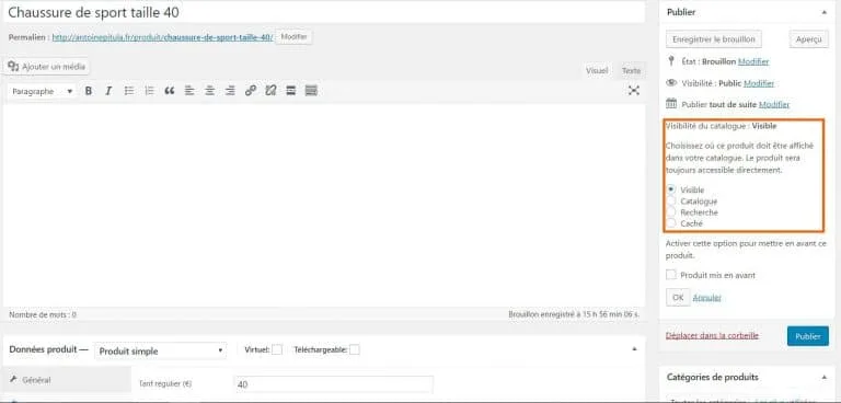 produit groupé woocommerce