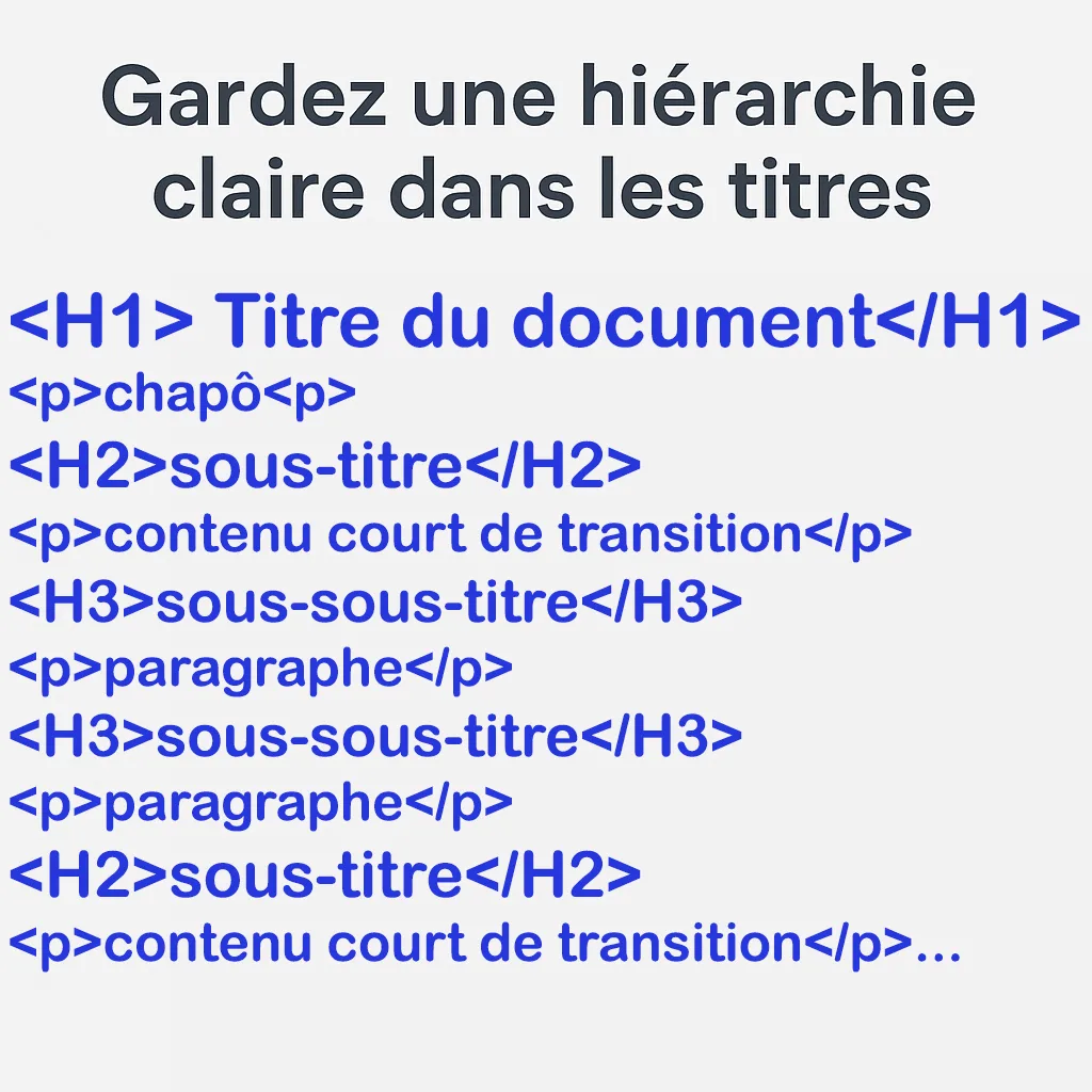 hierarchie des titres html