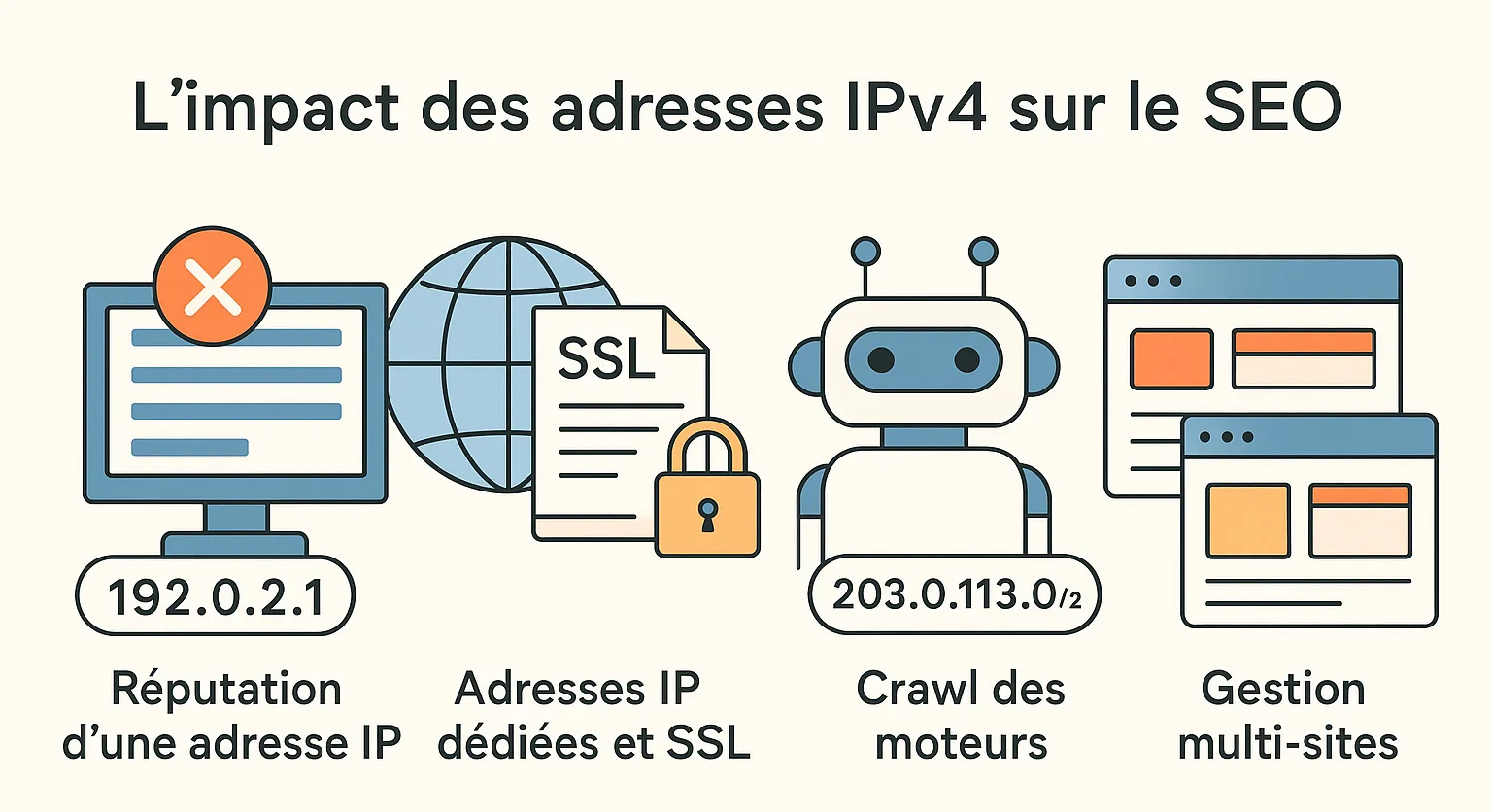 Impact des adresses IPv4 sur le référencement naturel