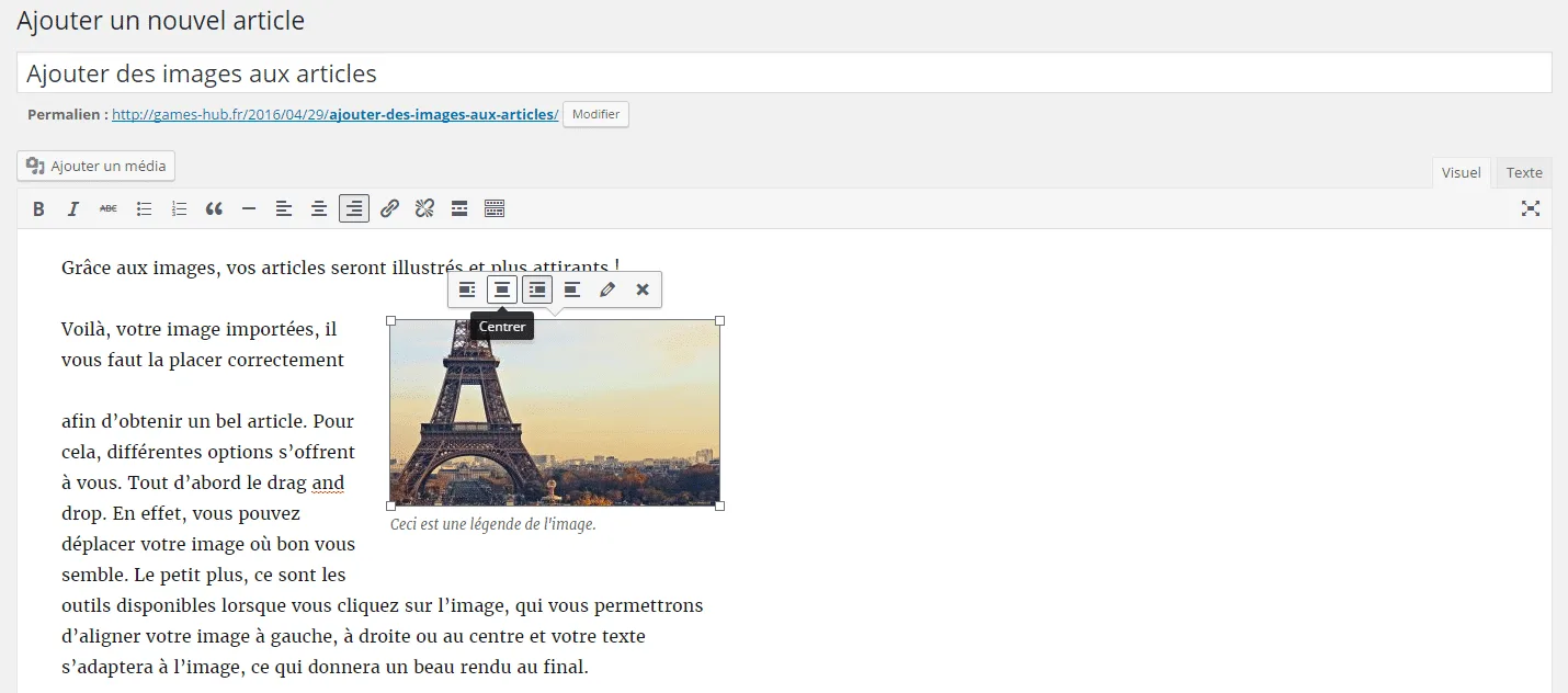 importation, alignement, image, article