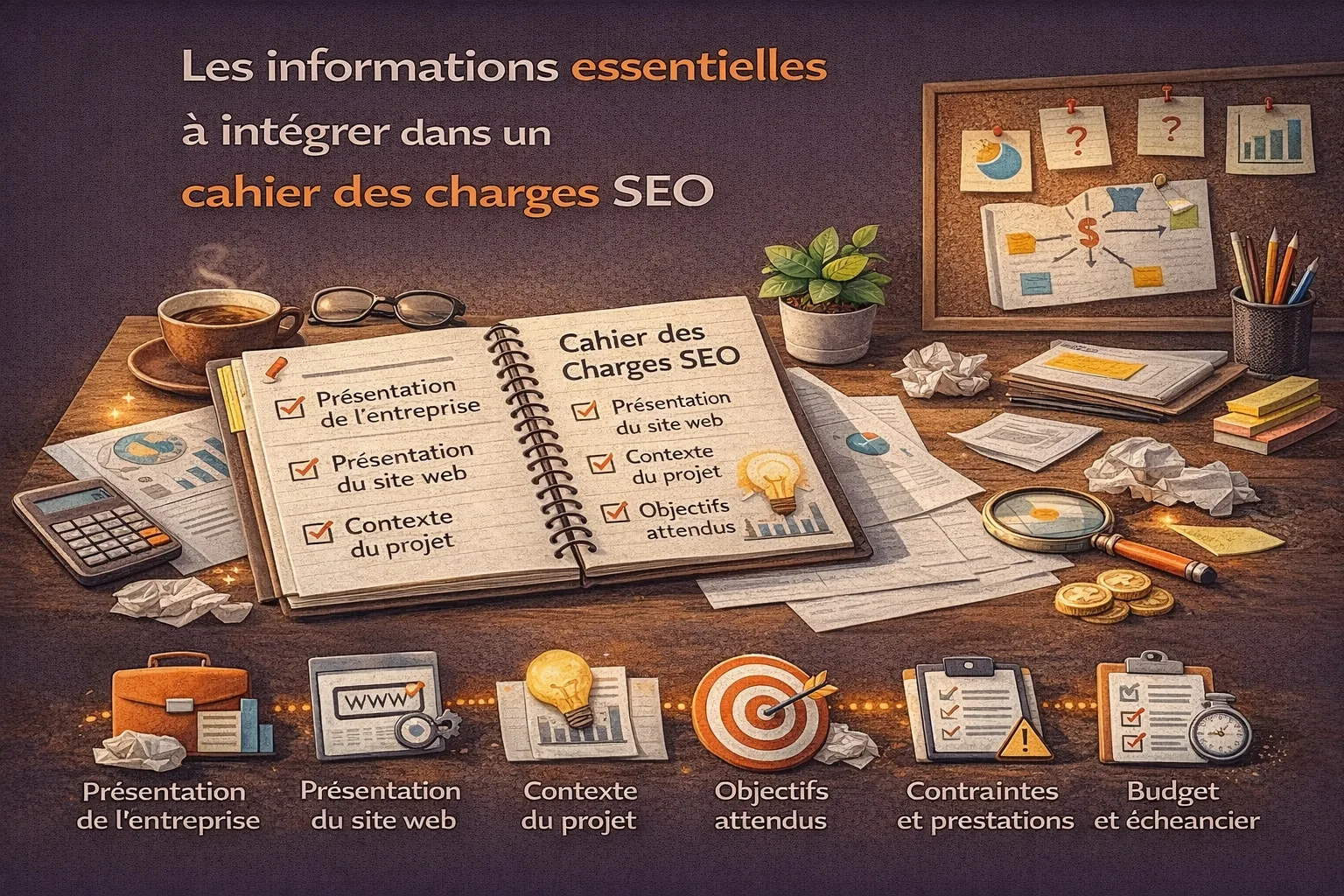 Informations essentielles d'un cahier des charges SEO