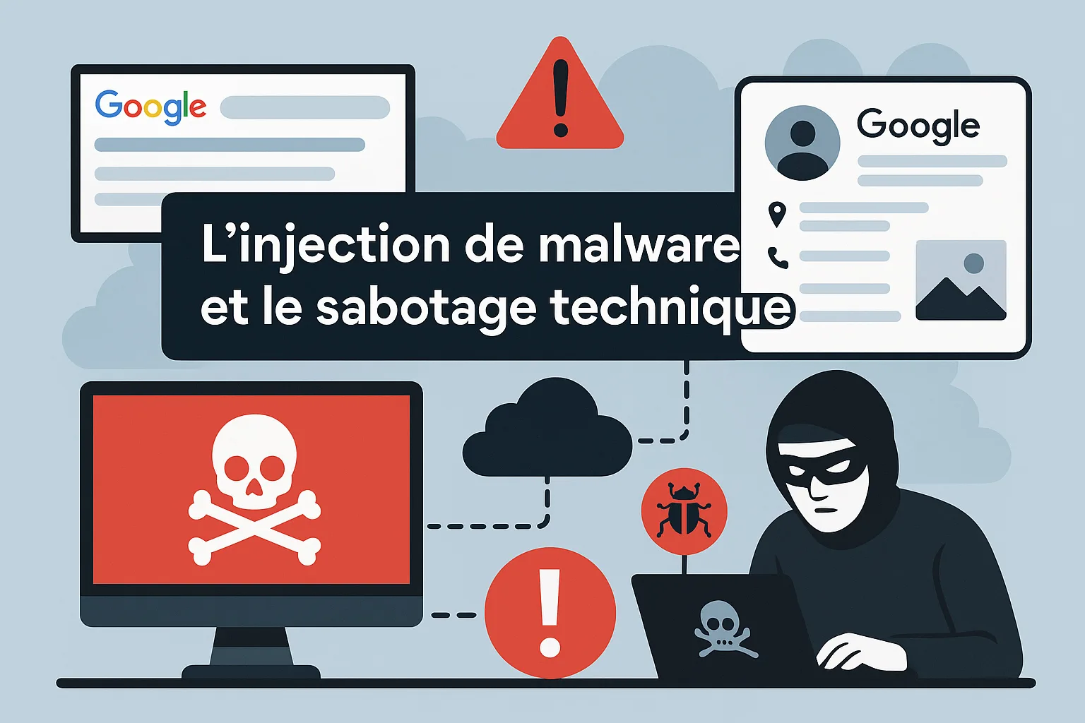 Injection de malware et sabotage technique en negative SEO