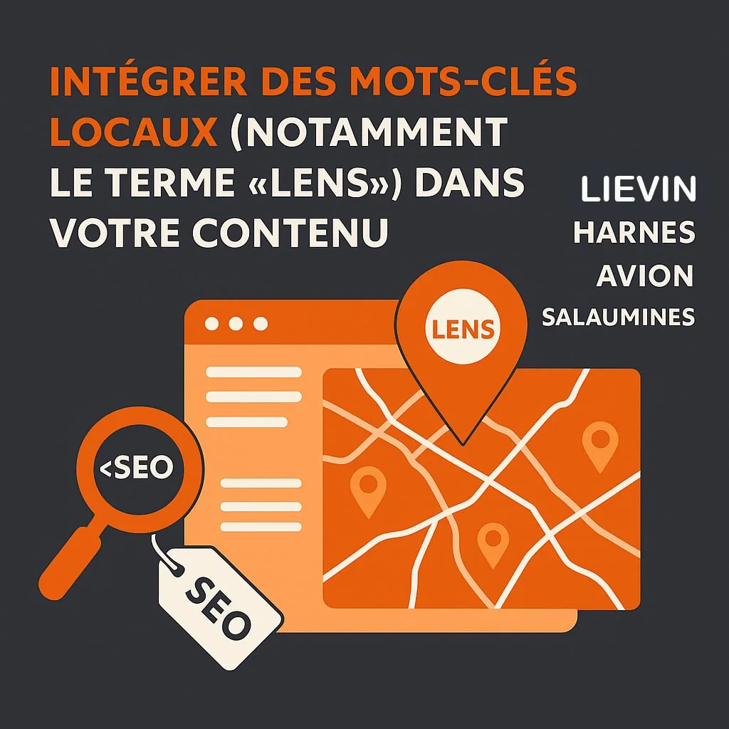 Intégration de termes locaux dans le contenu SEO à Lens