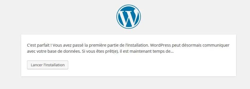 lancer installation wordpress