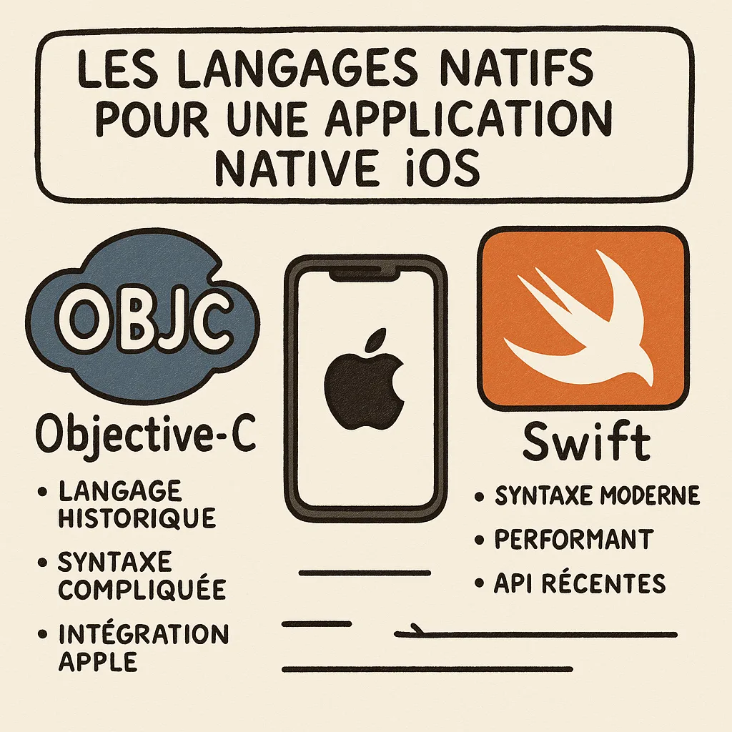 langages application native apple