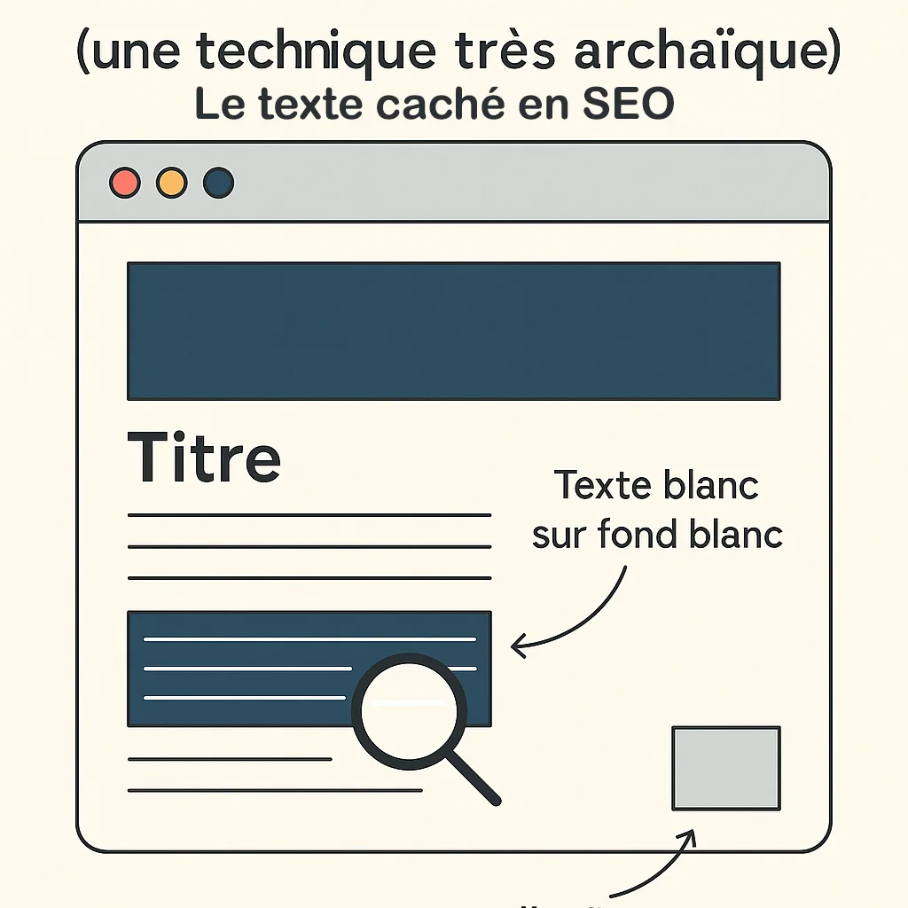 le texte caché en SEO
