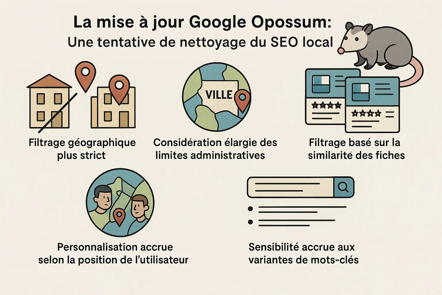 mise a jour google opossum