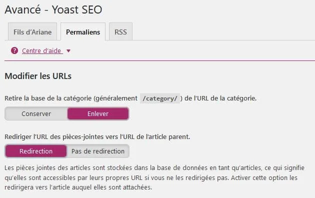 modifier urls avec yoast SEO
