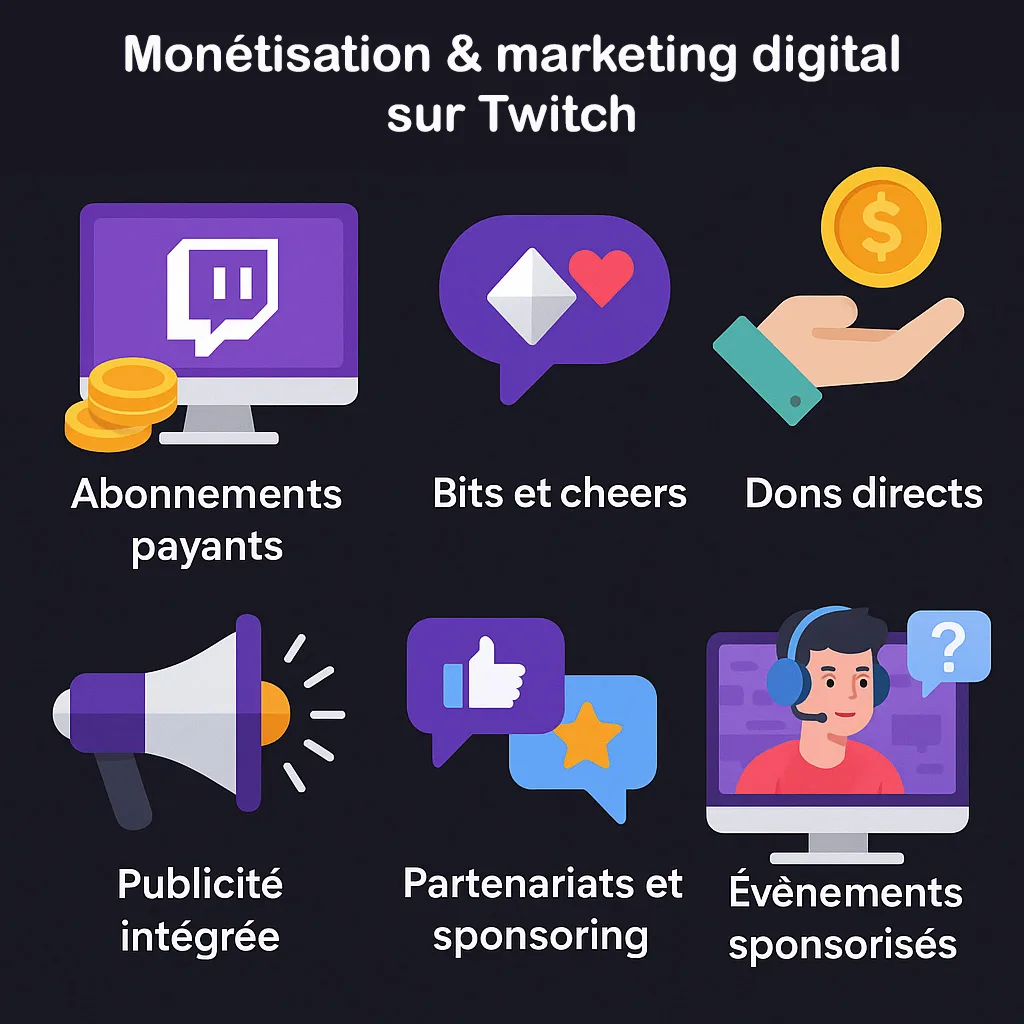 monetisation et marketing digital sur twitch