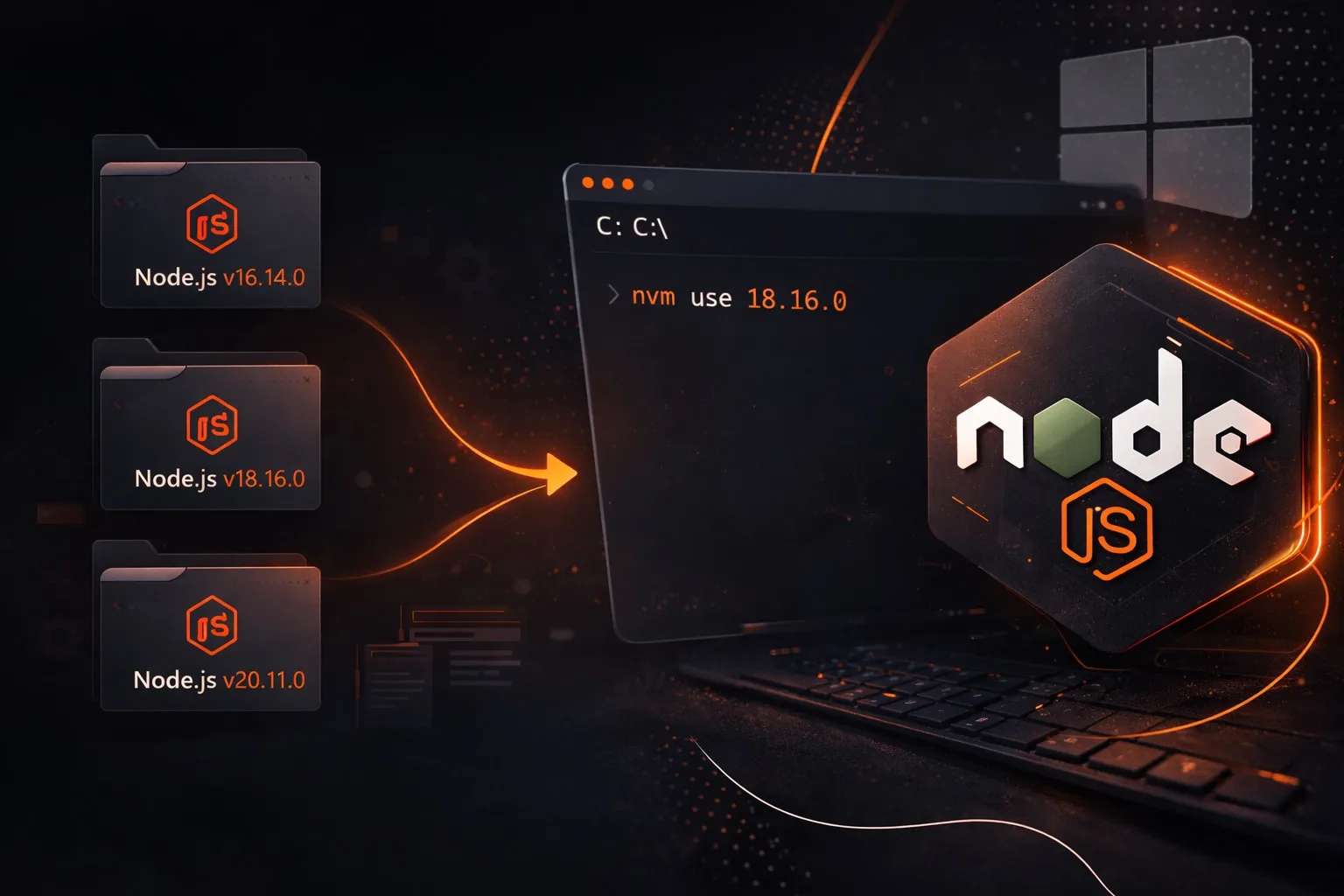 nvm windows gestion versions node js