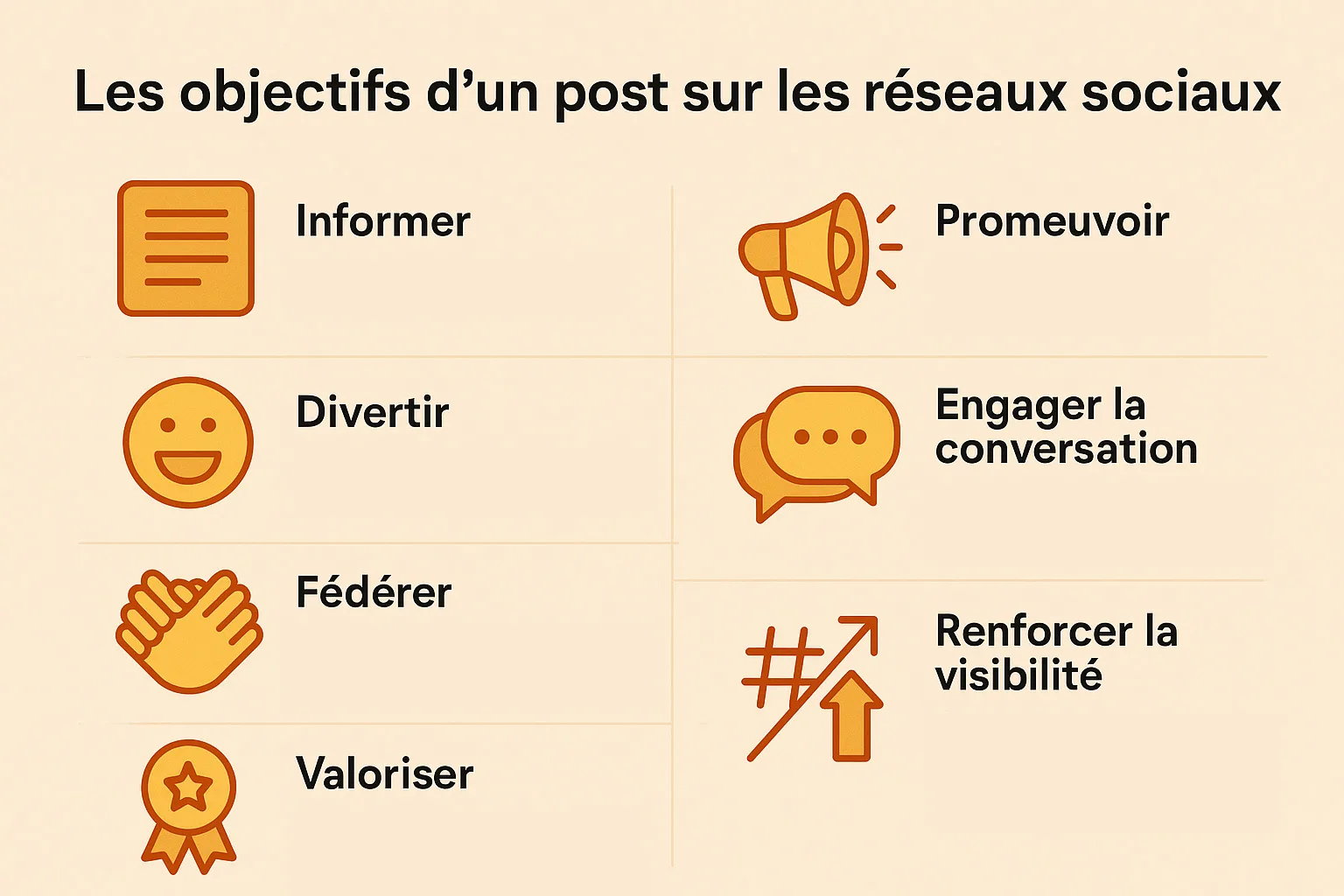 objectif post reseaux sociaux