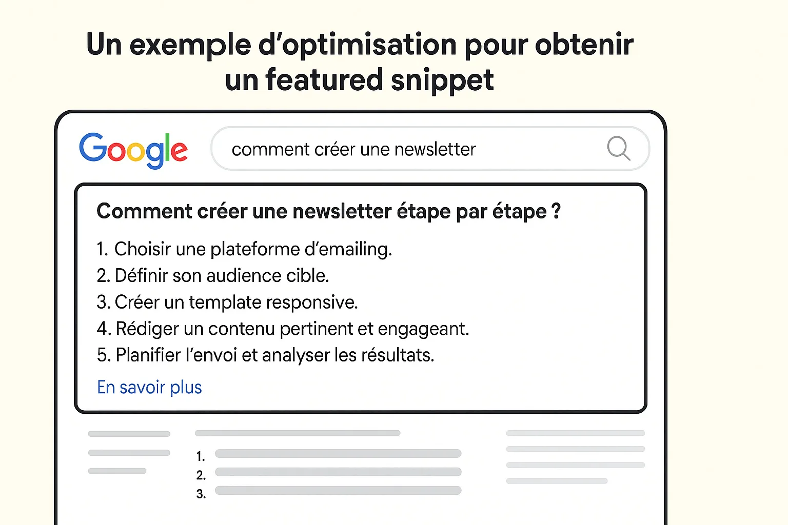 obtenir un featured snippet