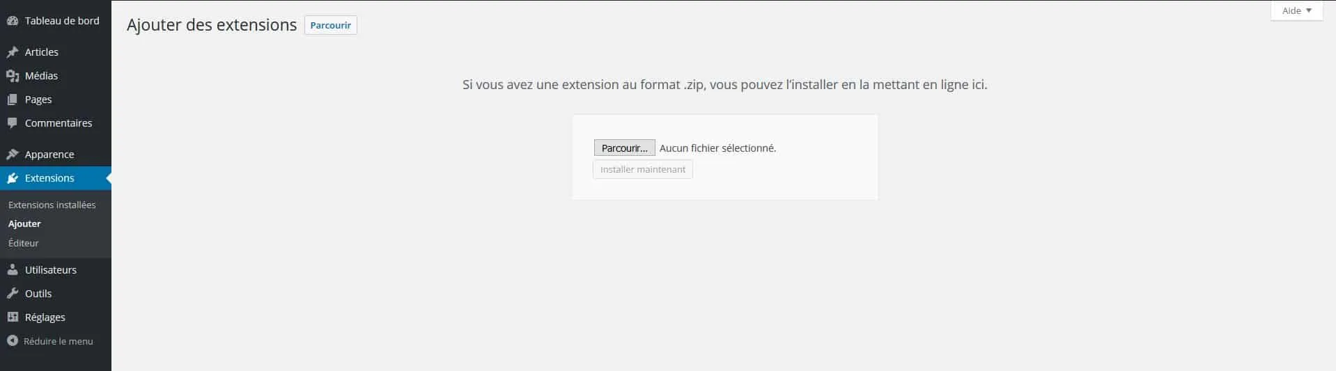 ou telecharger une extension wp
