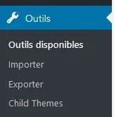 onglet outil child theme