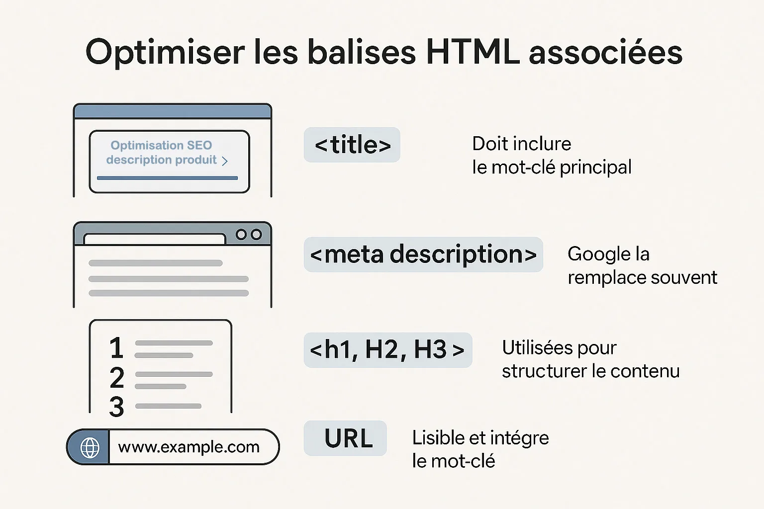 optimiser seo balise html fiche produit e commerce