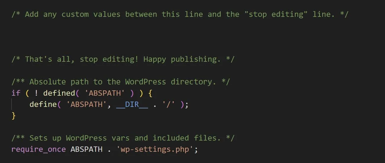 chargement WordPress wp cconfig