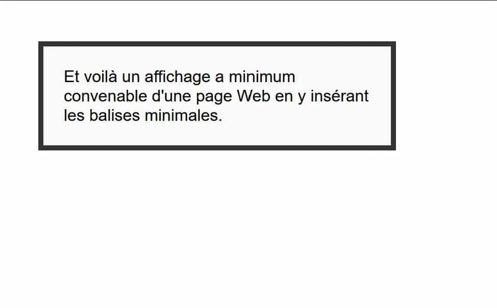 page Web html minimale