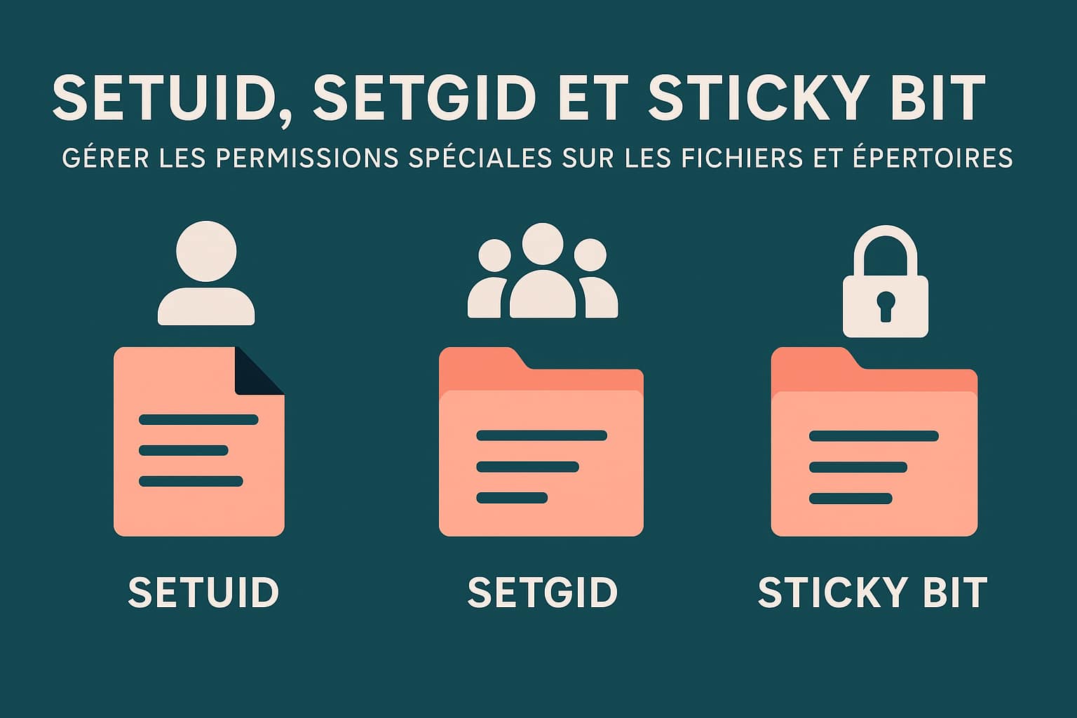 permissions speciales serveur setuid setgid sticky bit