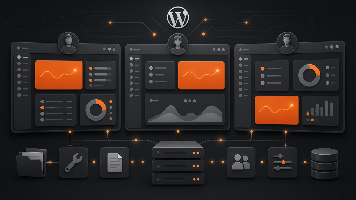 Widgets et menus filtrés selon le rôle dans l’administration