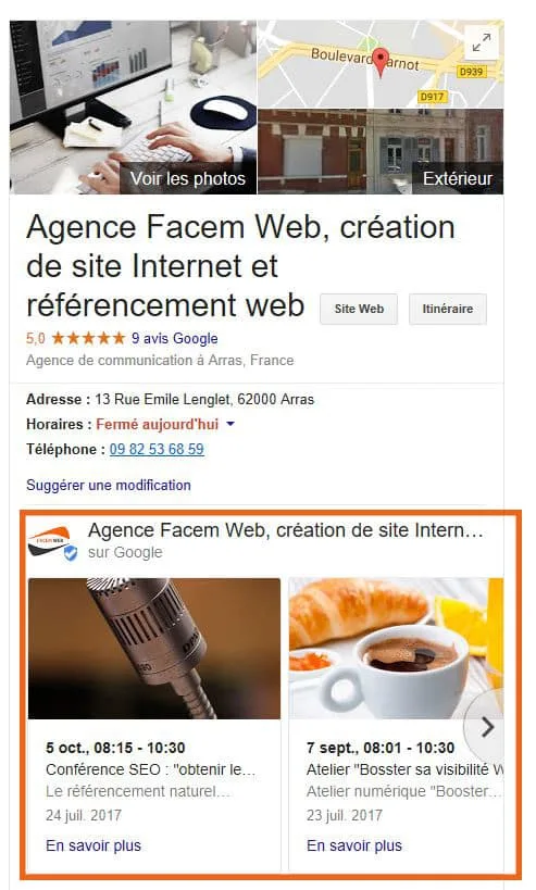 posts actualite google