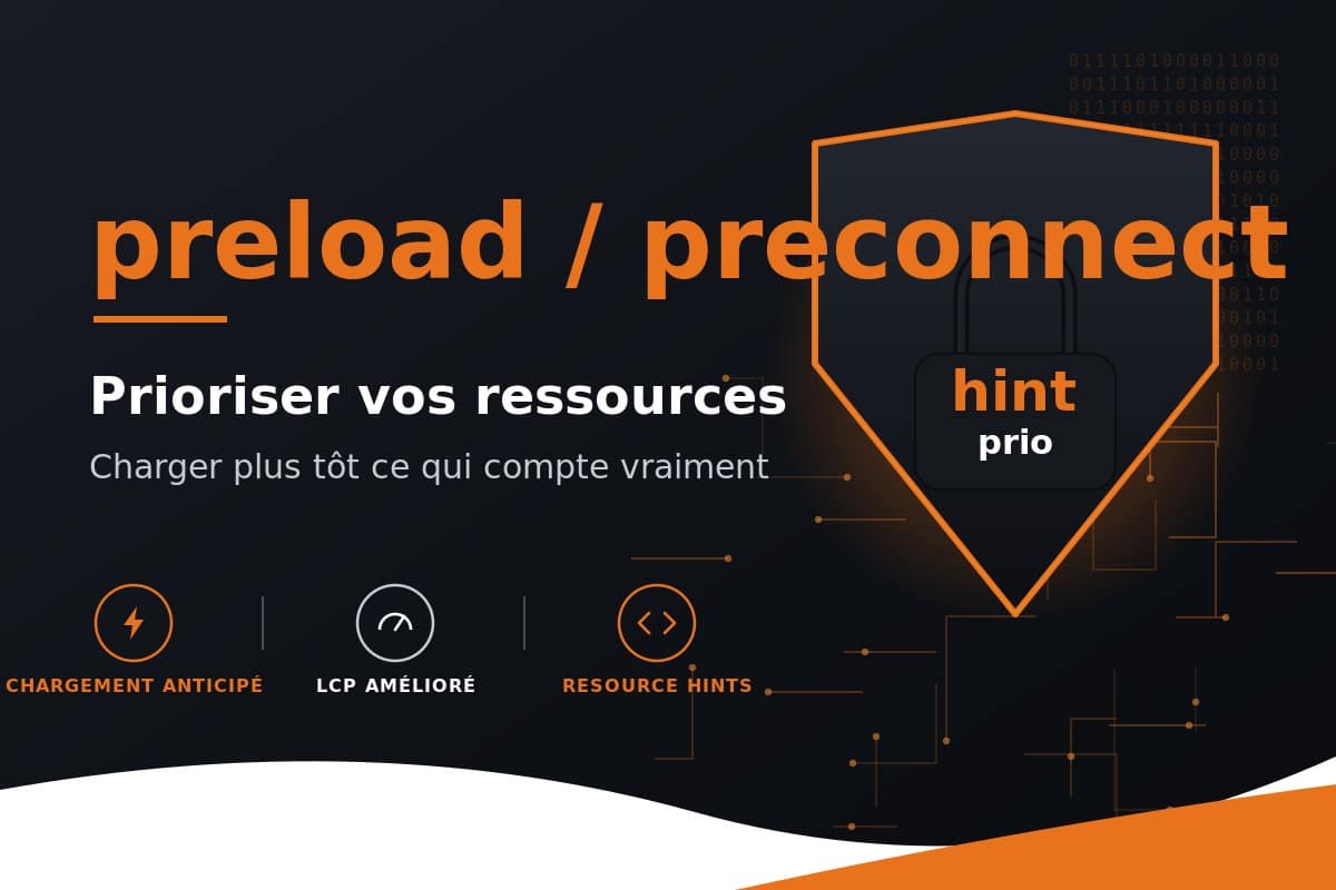 Optimisation web preload preconnect pour prioriser chargement ressources essentielles avec hints prioritaires