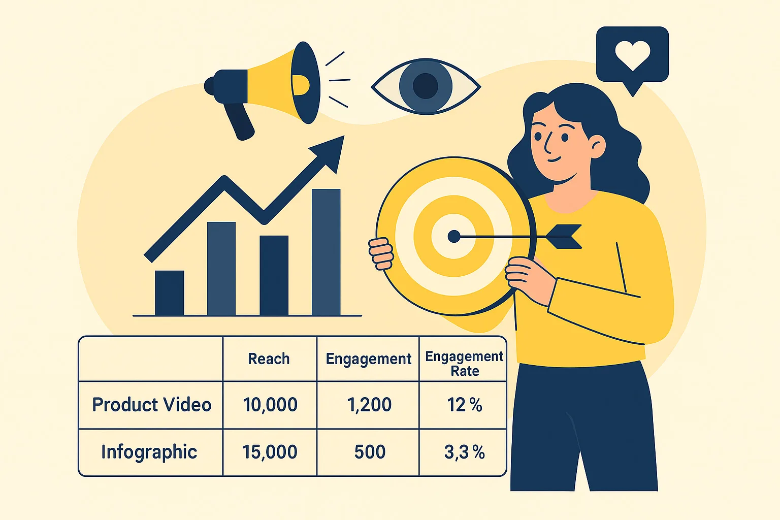 Reach et taux d'engagement sur les réseaux sociaux