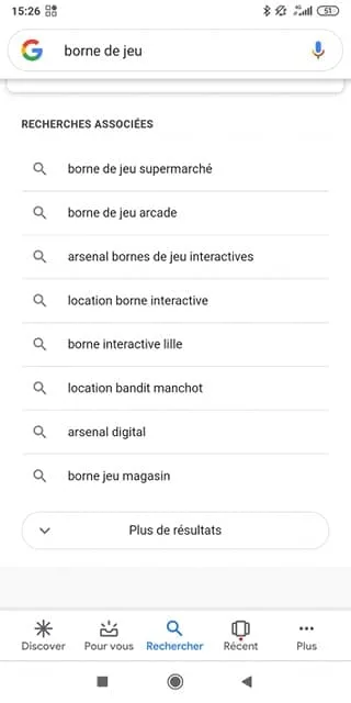 recherches associees google sur mobile