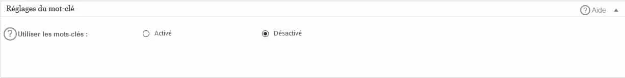 activer la balise meta keywords