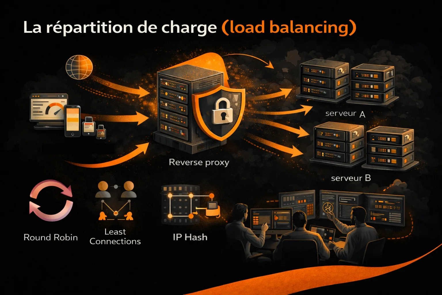 Répartition de charge assurée par un reverse proxy