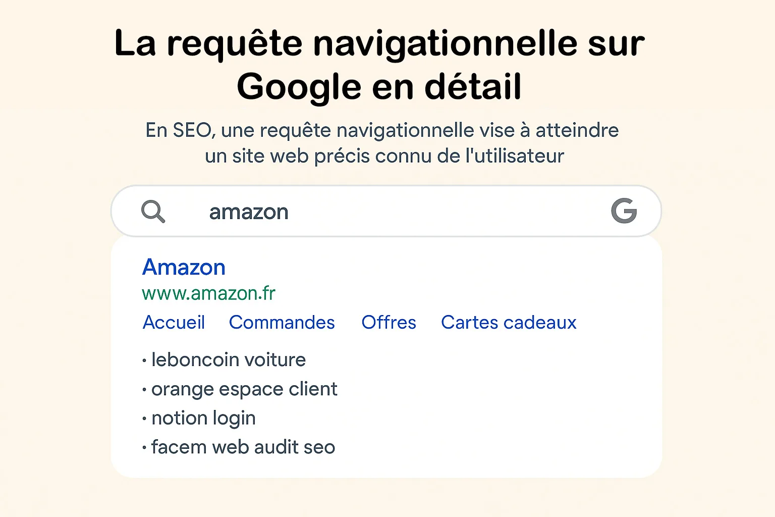 requete navigationnelle google detail et exemples