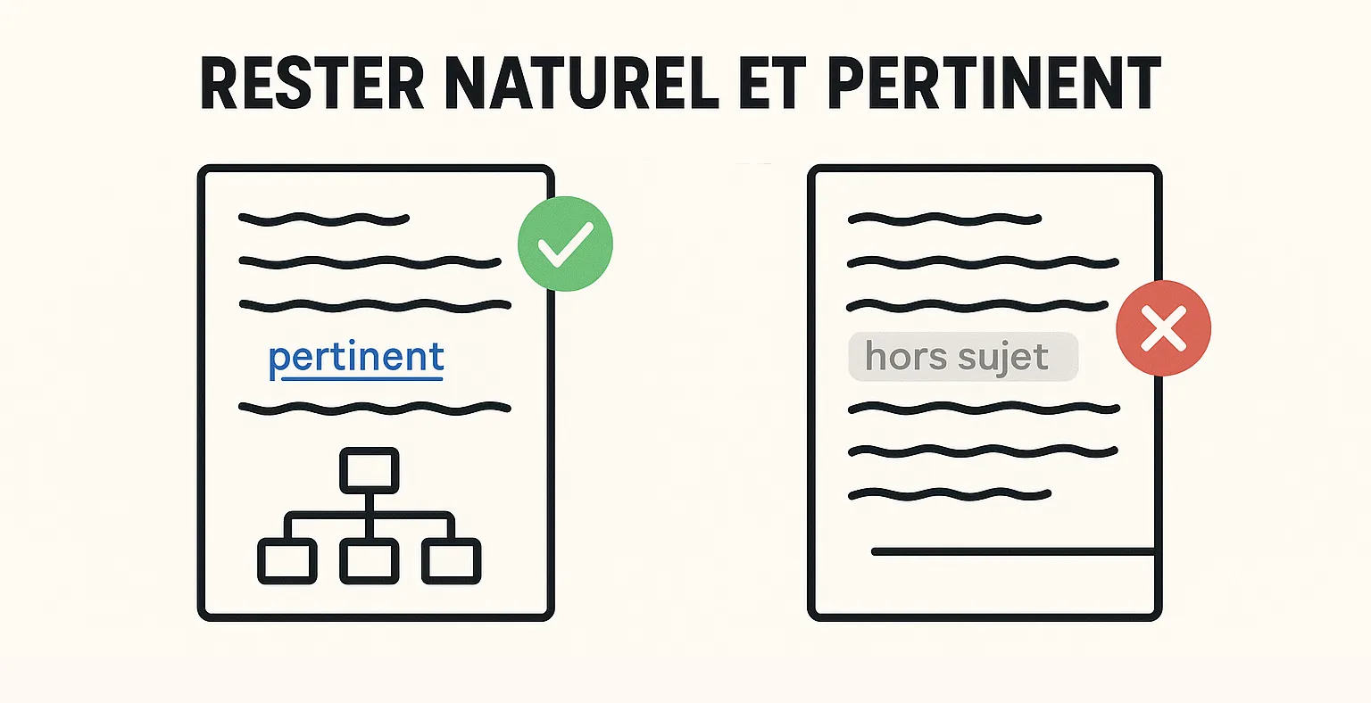 rester naturel et pertinent dans le lien seo