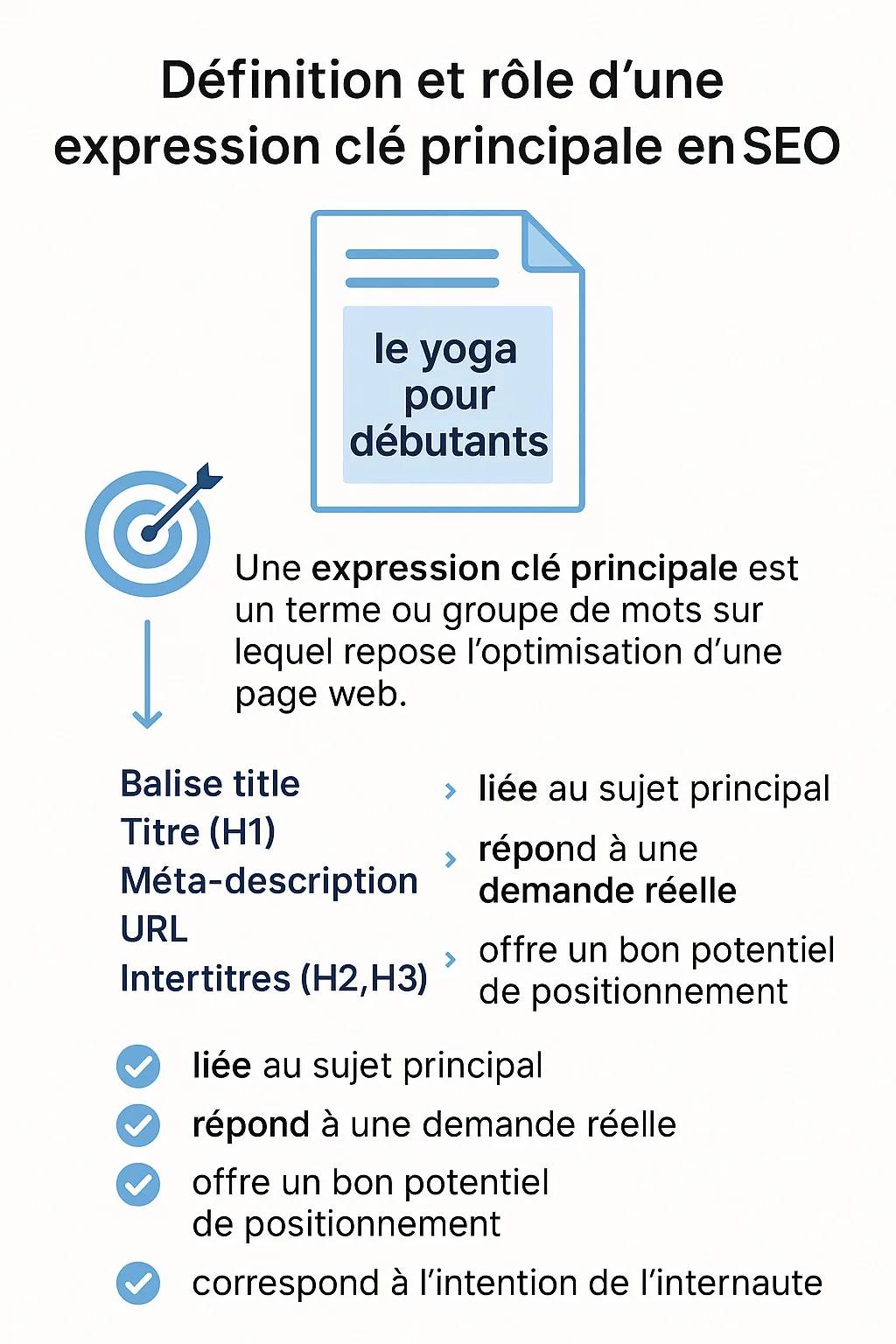Rôle d'une expression clé principale en SEO