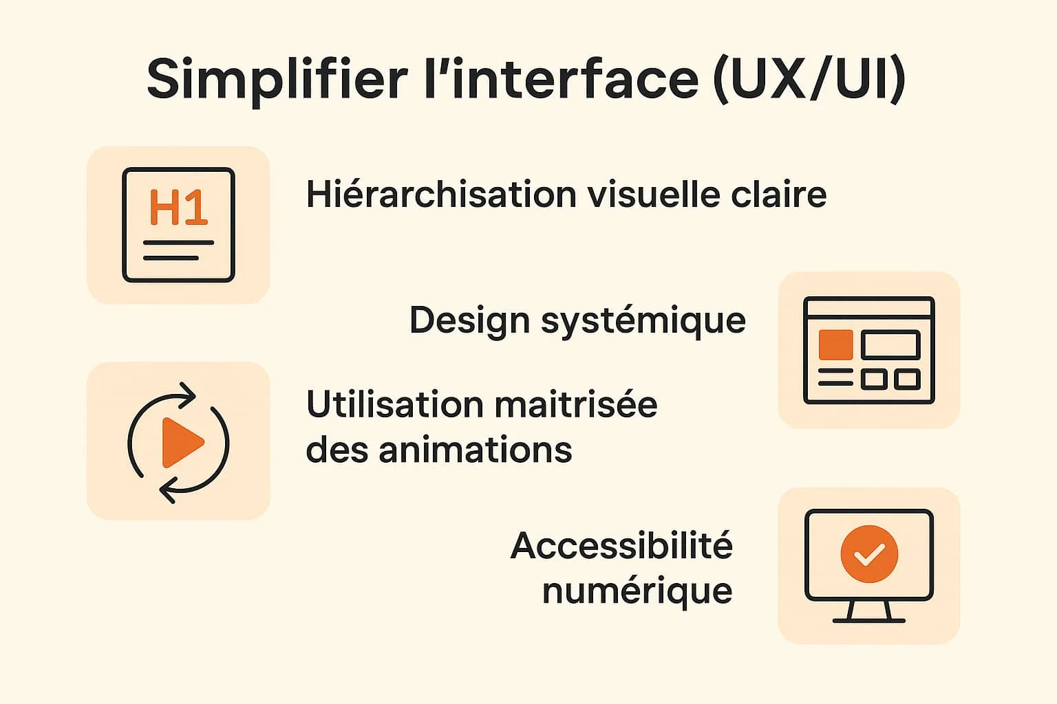 Simplification d'une interface en UX et UI design