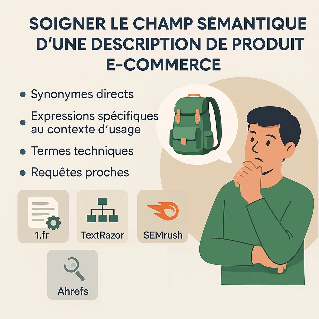 soigner champ semantique description produit e commerce
